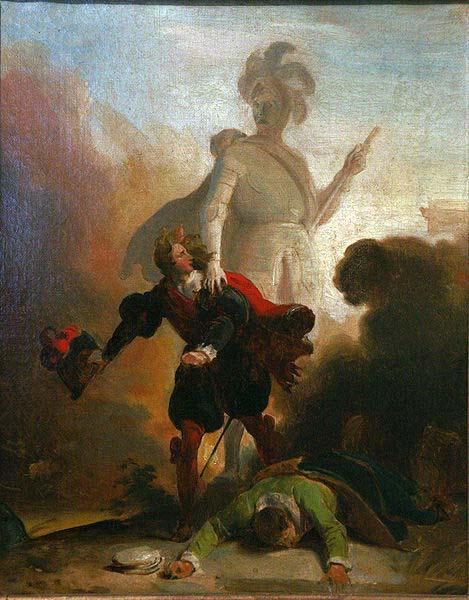 Alexandre-Evariste Fragonard Don Juan and the statue of the Commander Germany oil painting art
